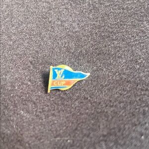 Louis Vuitton Blue and Orange Flag Pin